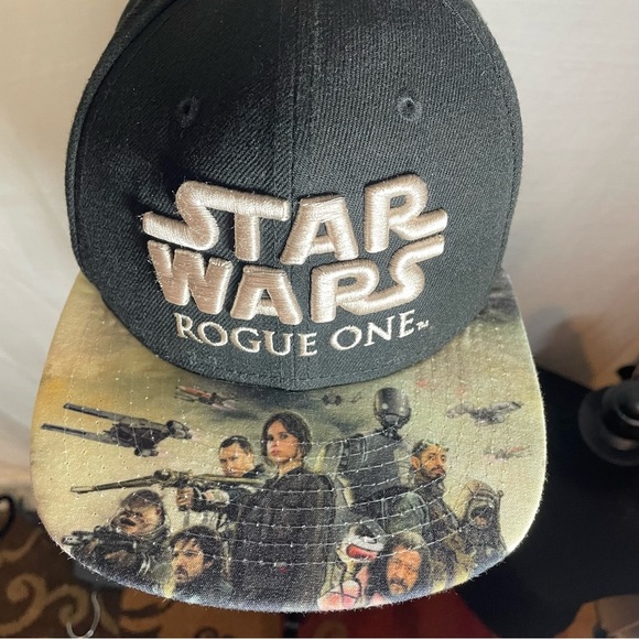 NEW ERA 9/50 STAR WARS ROGUE ONE SNAP BACK BLACK HAT/CAP USED. Printed hat - Picture 1 of 9